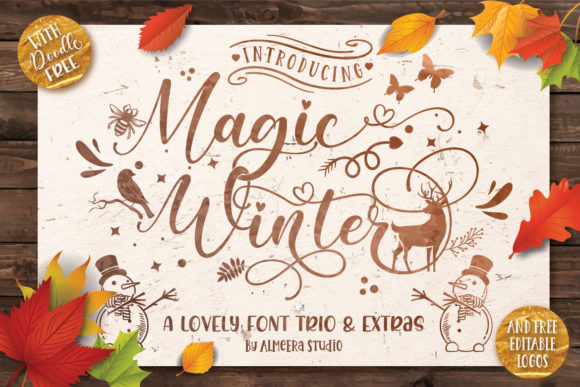 Magic Winter Trio: A Script Handwritten Font for Creative Crafters