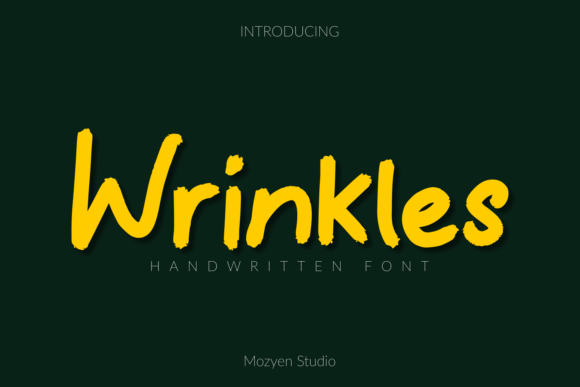 Wrinkles: A Script Handwritten Font for Editorial Design and Branding